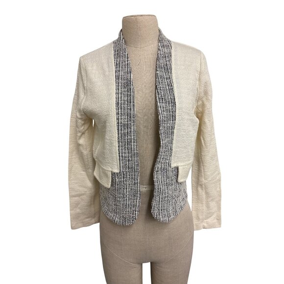 Dolan Left Coast Collection Textured Knit Open Cardigan Jacket XS Neutral Tones - Picture 1 of 14